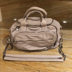 Alexander Wang, soft leather, feather grey bag